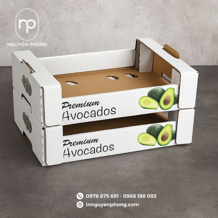 Mẫu thùng carton đựng bơ chất lượng